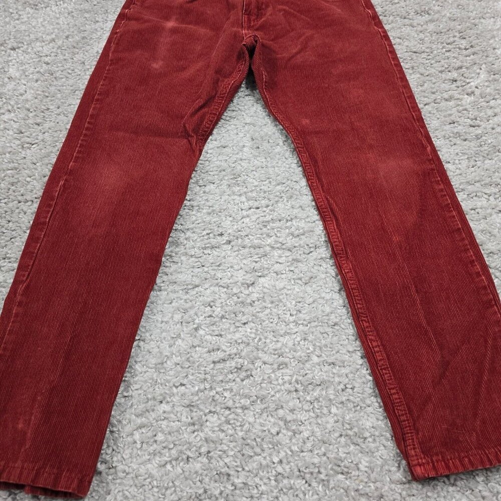 Levi's‎ 502 Mens Corduroy Straight Leg Pants Red Size 30 (fits 29x27) - Picture 2 of 16